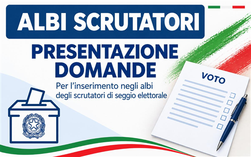 Avviso aggiornamento albo unico comunale degli scrutatori e dei presidenti di seggio elettorale
